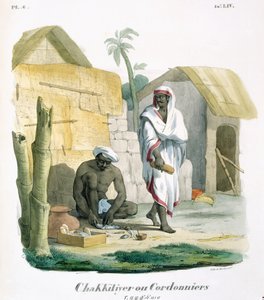 Fabrication de sandales en corde, 1827-35