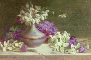 Perce-neige et violettes - M.V. Morgan