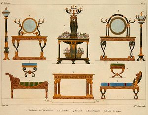 Conceptions de meubles, gravé par Mme Soyer, planche 24 de 