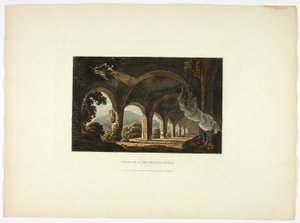 Écuries de la villa de Meccena, onzième planche des ruines de Rome - M. Dubourg