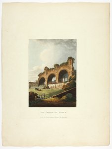 Le Temple de la Paix, plaque neuf des Ruines de Rome - M. Dubourg