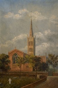 Église de la Sainte-Trinité et cimetière, Coventry, vers 1900