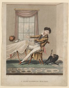 Un œuf des plus infernaux, gravure réalisée par H. Pyall, vers 1825 - M. Egerton