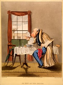 Aussi chaud que le diable!, gravure réalisée par George Hunt, 1827 - M. Egerton