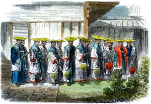 La garde de nuit à Jeddo Edo, Japon, 1864