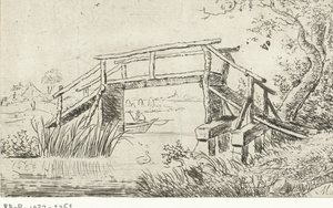 Paysage avec petit pont