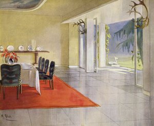 Intérieurs des années 1930 : Salle à manger dans une maison de campagne