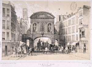 Temple Bar, Londres, vers 1845 - M and N Hanhart