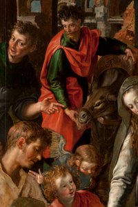 Adoration des Mages, Triptyque, Panneau central (détail) - Maarten de Vos