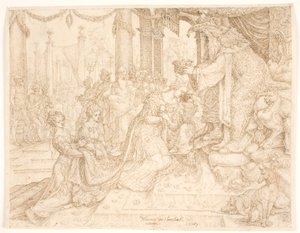 Esther couronnée par Assuérus - Maarten van Heemskerck