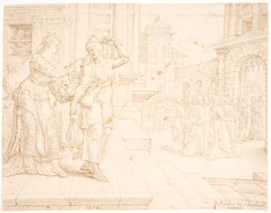 Judith se préparant à aller au camp des ennemis - Maarten van Heemskerck