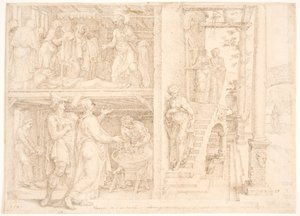 Pierre ressuscitant Tabitha - Maarten van Heemskerck
