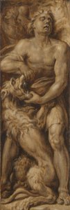 Samson déchirant le lion - Maarten van Heemskerck