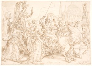 Char triomphal. Superbia (Orgueil) - Maarten van Heemskerck
