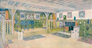 Salle de musique dans une maison à Crowborough, vers 1902
