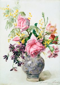 Vase de roses - Madeleine Jeanne Lemaire