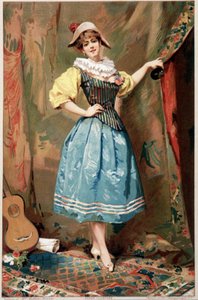 Le costume (Une femme avec une guitare), sd. 19e siècle - Madeleine Lemaire