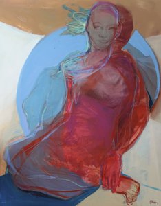 Revealed To Herself, 2025 (acrylique et pastel sur toile)