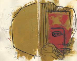 Sketchbook 38, 2025 (peinture à la détrempe, encre, crayon sur papier) - Madgalena Morey