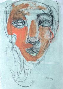Sketchbook 47, 2025 (peinture à la détrempe, fusain sur papier)