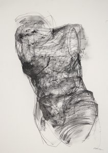 Torse 2, 2022 (fusain sur papier)