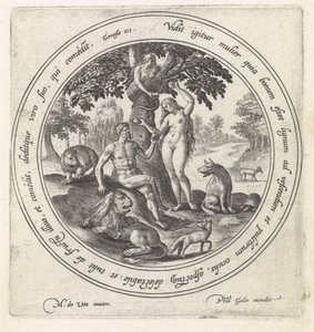 Ève offre le fruit défendu à Adam (Histoire d