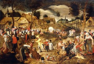 Une kermesse de village - Maerten van Cleve
