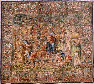 Histoire de Gédéon : Les Israélites remettent leur part du butin à Gédéon (détail) - Maerten van Heemskerck