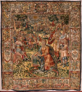 Musée diocésain. Tapisserie flamande. Bruxelles. Atelier François Geubels. Série Histoire de Gédéon. Le miracle de la toison de laine. Legs de l