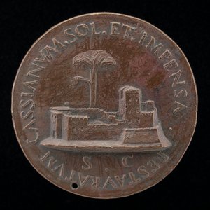 Forteresse avec un grand arbre (verso) - Maffeo Olivieri