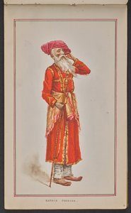 Fonctionnaire âgé du durbar de Kolhapur, vêtu d