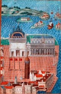 Vue de la place Saint-Marc avec le Palais des Doges à Venise - Maitre de Philippe de Gueldre
