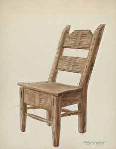 Chaise en bois, vers 1939