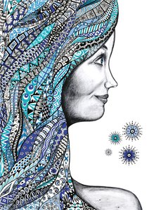 Cheveux bleus - MandalaSensual