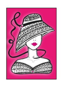 Dame en rose