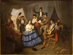 Danseuse dans une maison de carnaval - Manuel Cabral y Aguado Bejarano