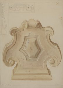 Ornement en marbre du dessus de la cheminée - Manuel G. Runyan