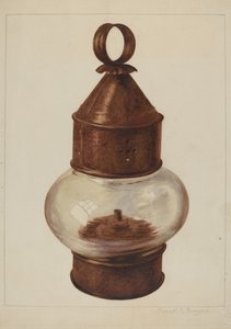 Lampe de rue suspendue, vers 1938 - Manuel G. Runyan