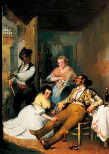 Femmes rendant visite à un torero - Manuel Roderiguez Guzman