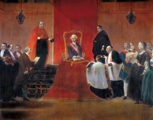 Charles III prenant possession du chanoine de Barcelone en 1759, détail