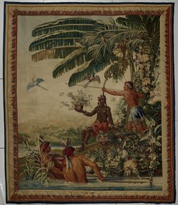 Les pêcheurs, Tapisserie de la série Les Anciennes Indes - Manufacture Royale des Gobelins