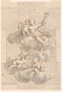 Motif pour un plafond, Vénus, Cupidon et Putti