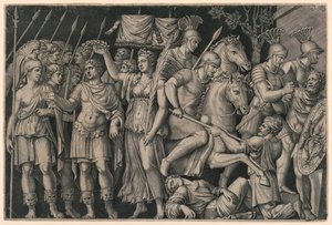 Trajan couronné par la Victoire - Marc Antonio Raimondi