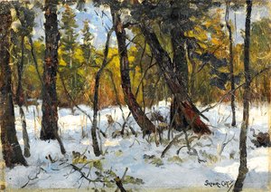 Bois en hiver - Marc Aurele de Roy Suzor Cote