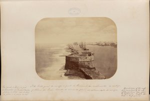 Vue générale du récif et du port de Pernambouc, y compris l