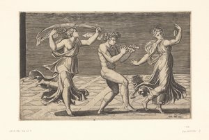 Satyre dansant et ménades - Marcantonio Raimondi