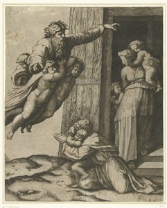 Dieu apparaît à Noé après le déluge - Marcantonio Raimondi
