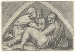 Sainte Famille sous une arche - Marcantonio Raimondi