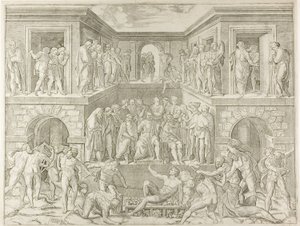 Le martyre de Saint Laurent - Marcantonio Raimondi