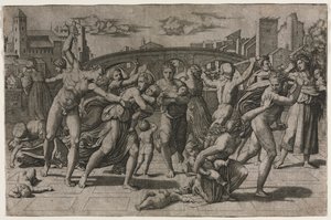 Massacre des Innocents sans le sapin - Marcantonio Raimondi